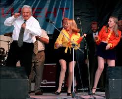 Yeltsin onstage